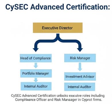 CySEC Advanced Certification unlocks executive roles including Compliance Officer and Risk Manager in Cypriot firms.