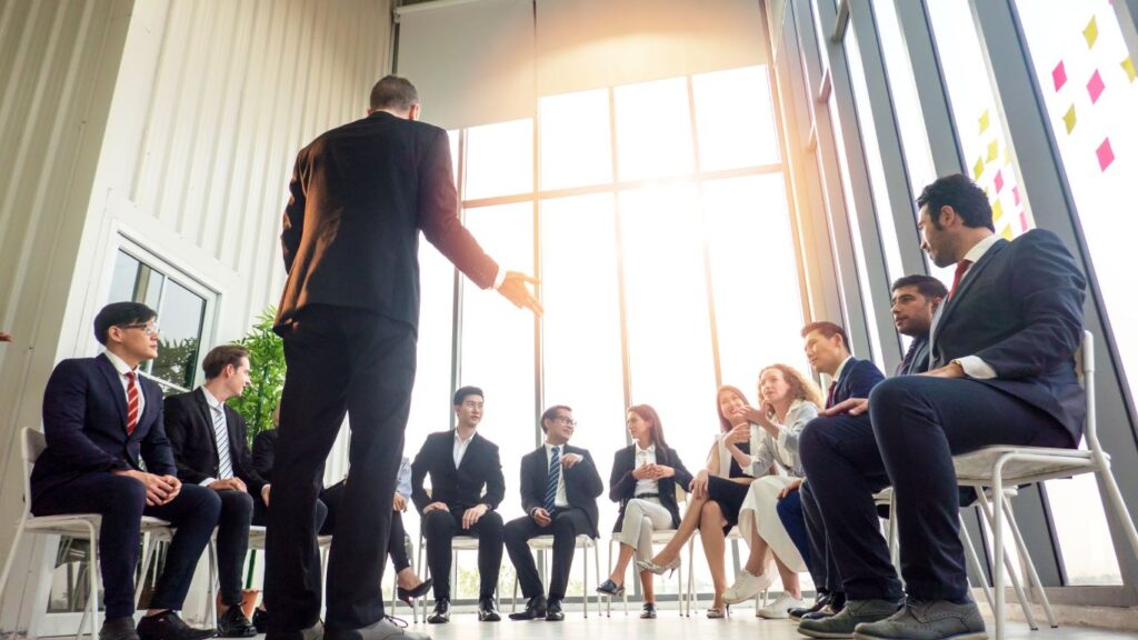 Professionals talking about CySEC advanced examination